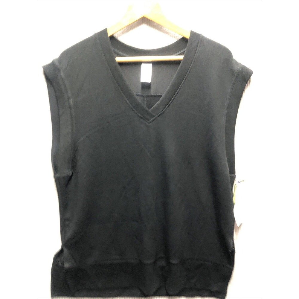 Te Verde Muscle Knit Top Womens L Black Minimalist Quiet Luxury Soft NWD